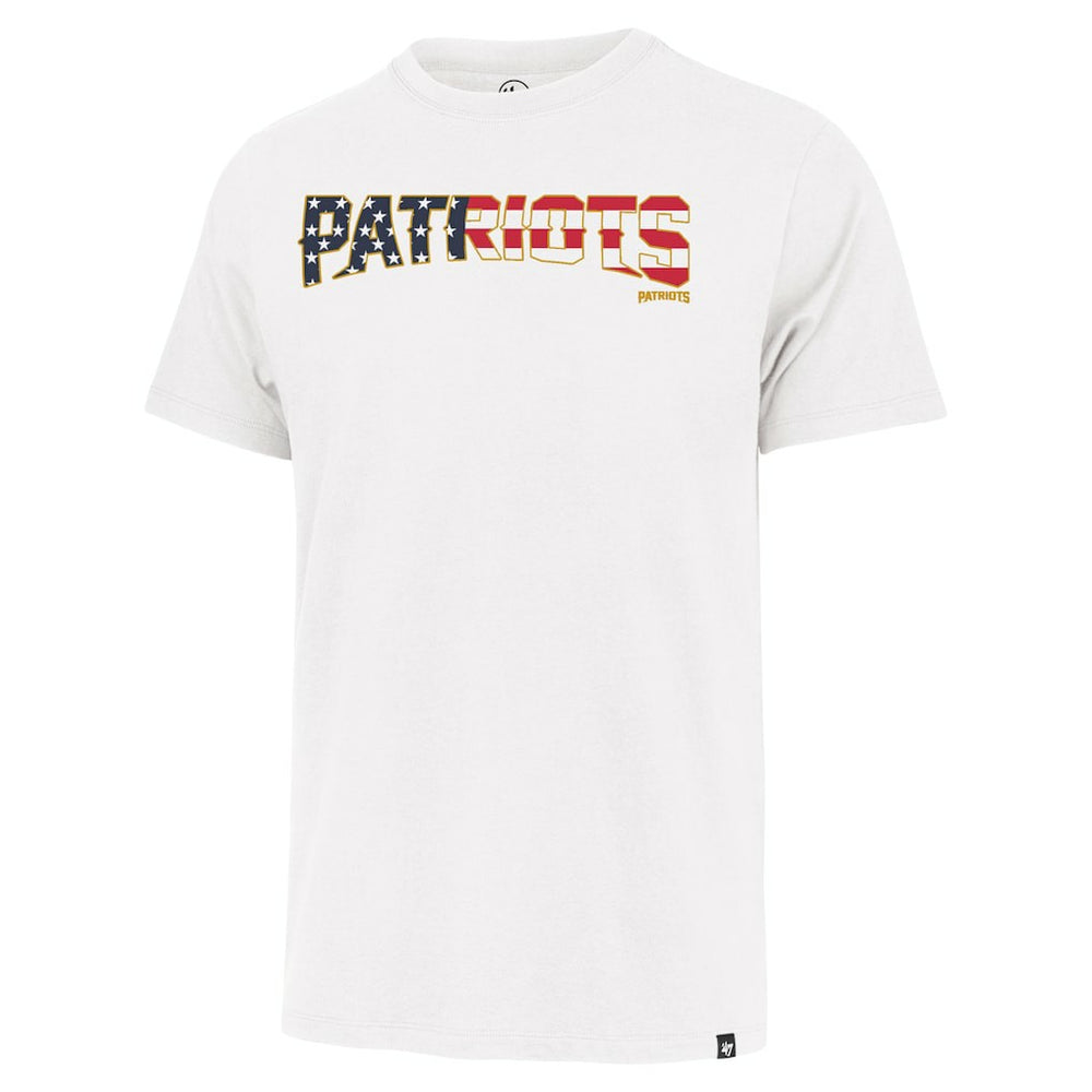 47 brand New England Patriots '47 Flag Script Franklin T-Shirt White