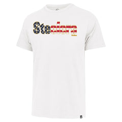 47 brand Pittsburgh Steelers '47 Flag Script Franklin T-Shirt White