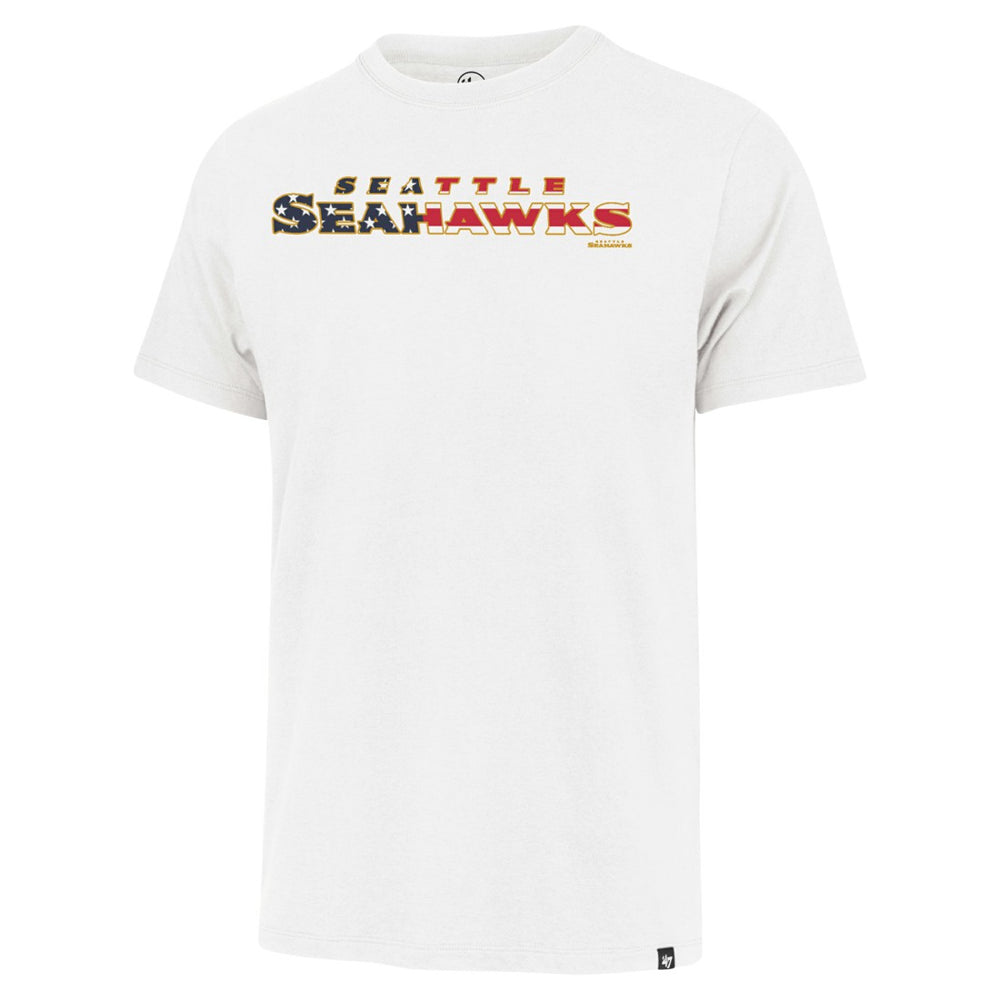 47 brand Seattle Seahawks '47 Flag Script Franklin T-Shirt White