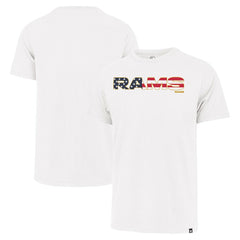 47 brand Los Angeles Rams '47 Flag Script Franklin T-Shirt White