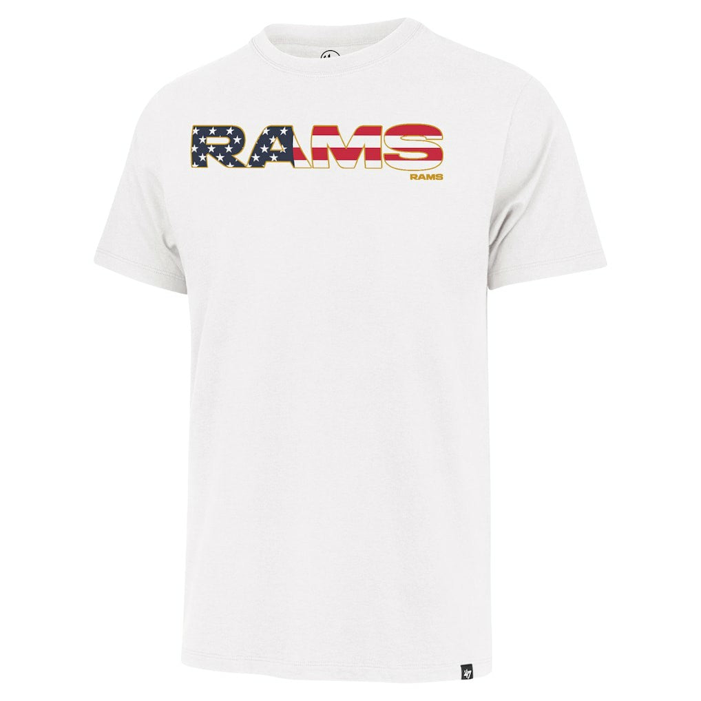 47 brand Los Angeles Rams '47 Flag Script Franklin T-Shirt White
