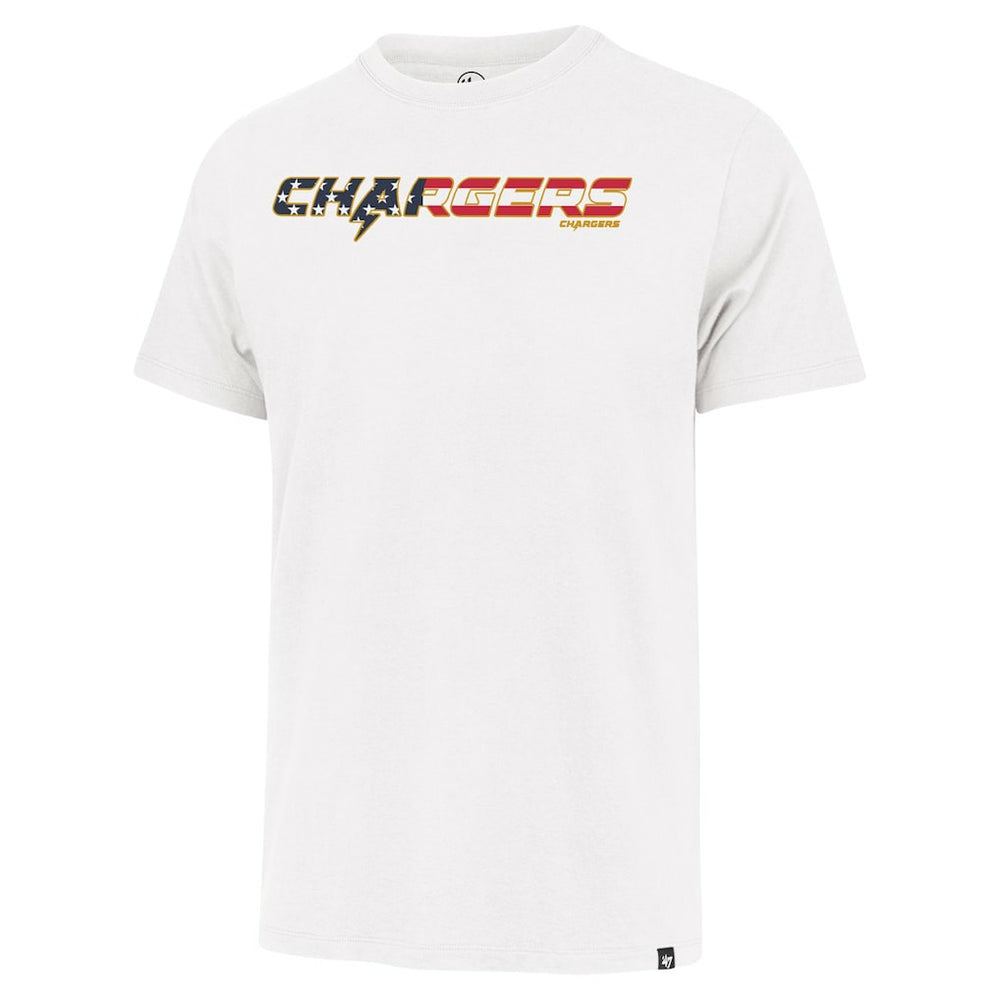 47 brand Los Angeles Chargers '47 Flag Script Franklin T-Shirt White