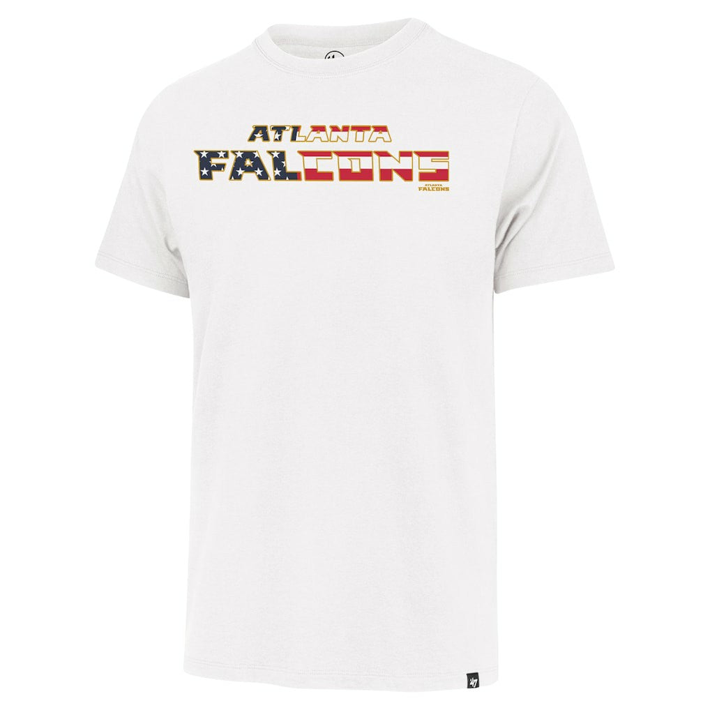 47 brand Atlanta Falcons '47 Flag Script Franklin T-Shirt White