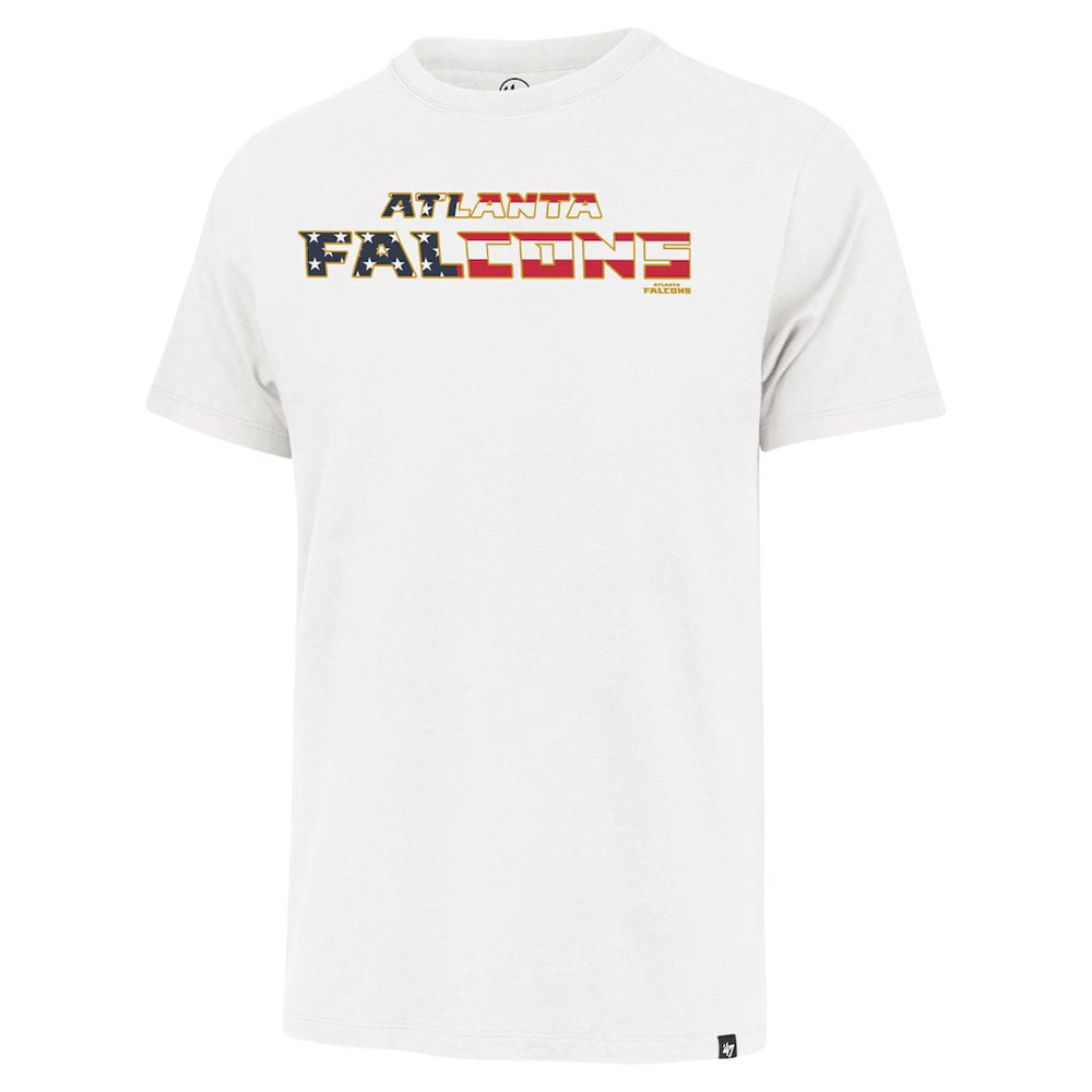 47 brand Atlanta Falcons '47 Flag Script Franklin T-Shirt White
