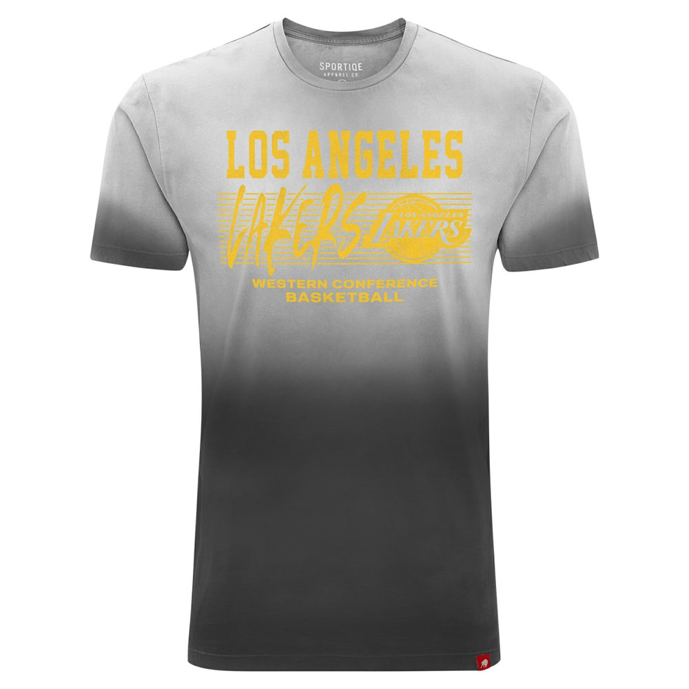 Los Angeles Lakers Sportiqe Unisex Bingham Sun-Fade T-Shirt Black