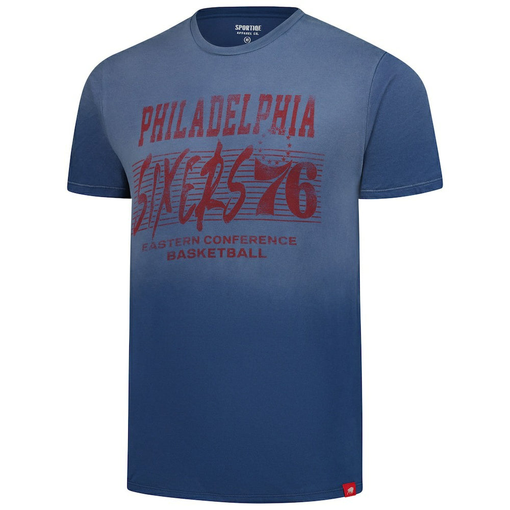 Philadelphia 76ers Sportiqe Unisex Bingham Sun-Fade T-Shirt Royal