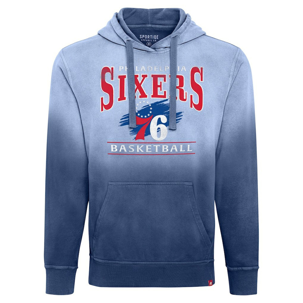 Philadelphia 76ers Sportiqe Unisex Blake Sun-Fade Pullover Hoodie Royal