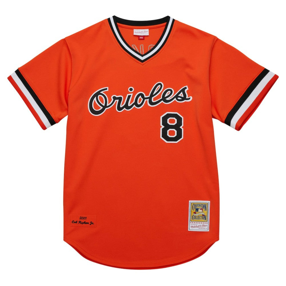 Cal Ripken Jr. Baltimore Orioles Mitchell & Ness 2001 Cooperstown Collection Authentic Throwback Jersey - Orange - Mitchell & Ness Online