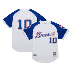 Chipper Jones Atlanta Braves Mitchell & Ness 2004 Cooperstown Collection Authentic Throwback Jersey - White - Mitchell & Ness Sale