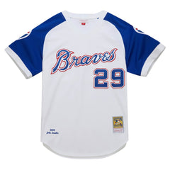 John Smoltz Atlanta Braves Mitchell & Ness 2004 Cooperstown Collection Authentic Throwback Jersey - White - Mitchell & Ness Online