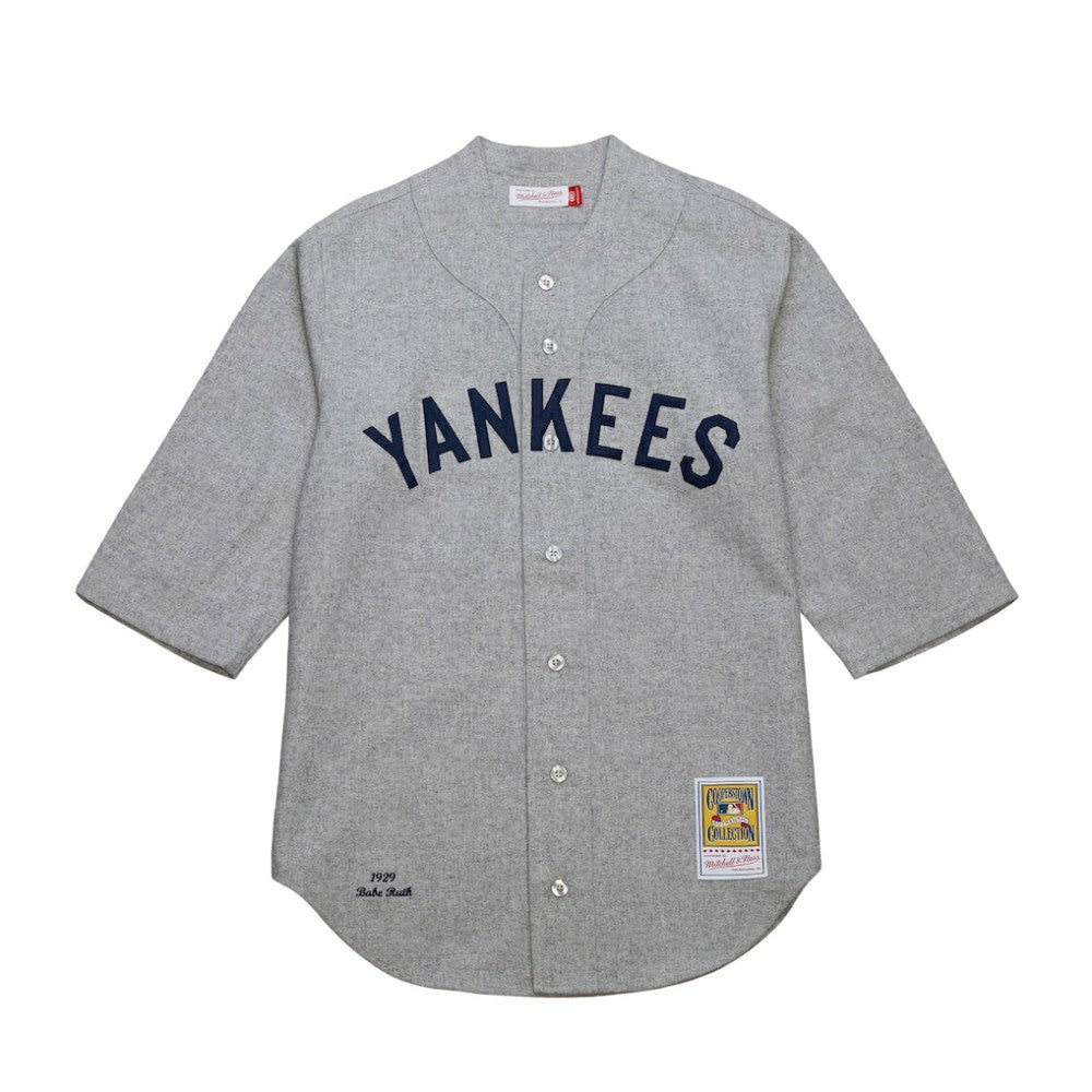 Babe Ruth New York Yankees Mitchell & Ness Cooperstown Collection 1929 Authentic Jersey - Gray - Mitchell & Ness Online