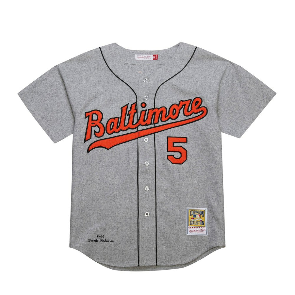 Brooks Robinson Baltimore Orioles Mitchell & Ness Cooperstown Collection 1966 Authentic Jersey - Gray - Mitchell & Ness Online