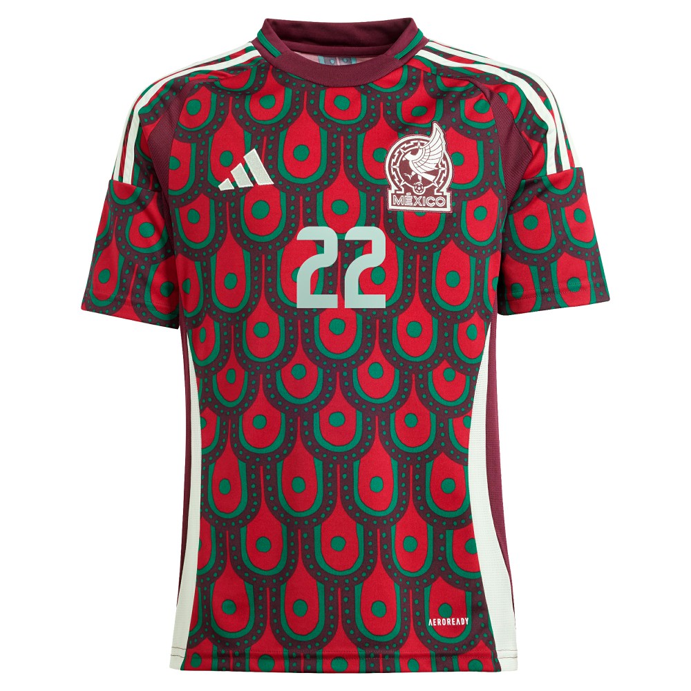 Hirving Lozano Mexico National Team Youth 2024 Home Replica Player Jersey Green - Adidas sale