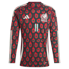Santiago Giménez Mexico National Team 2024 Home Replica Player Long Sleeve Jersey Burgundy - Adidas sale