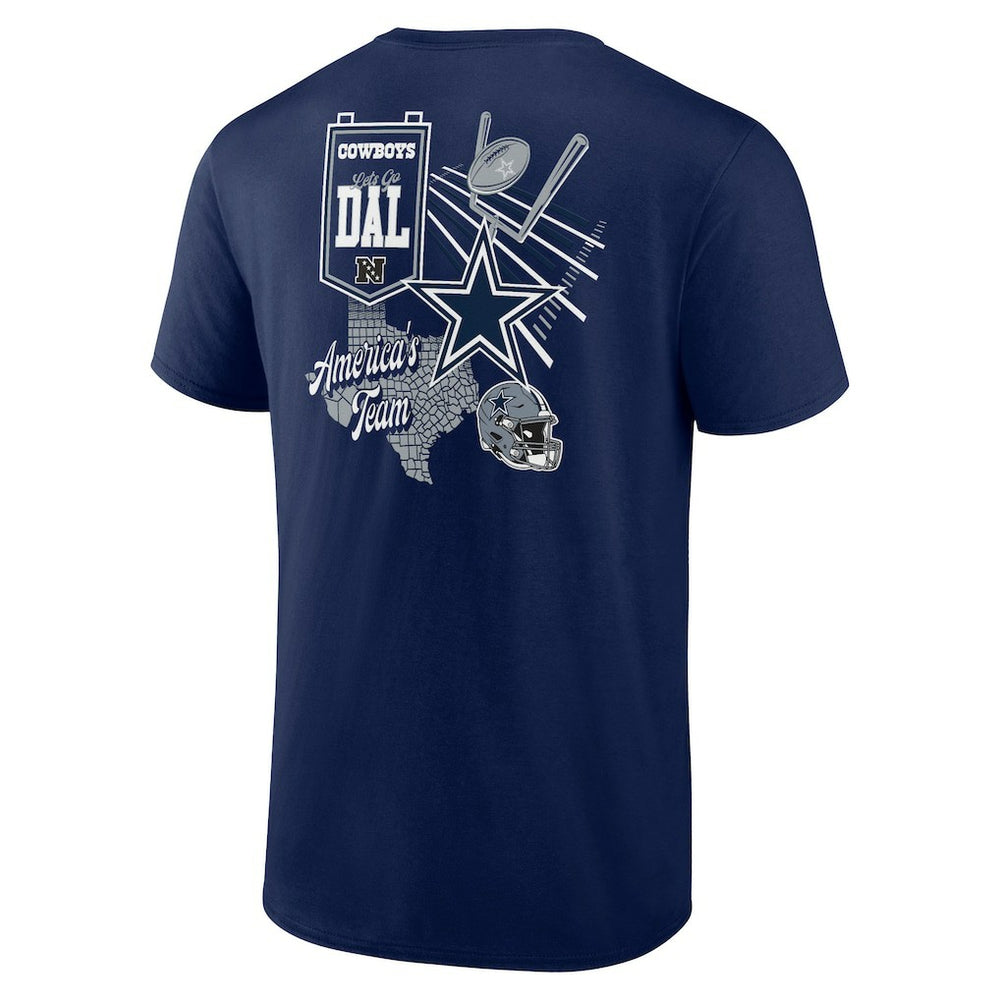 Dallas Cowboys Split Zone T-Shirt Navy