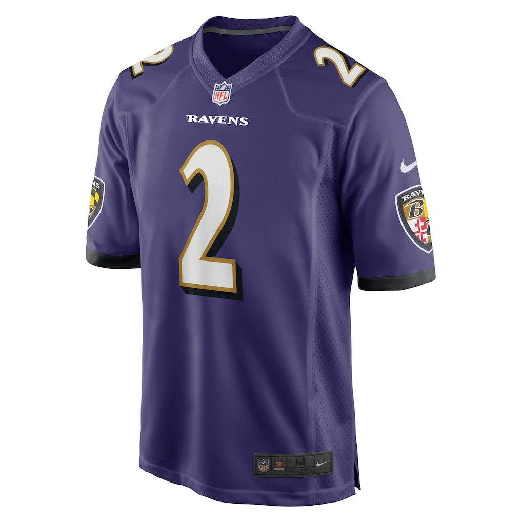 Nike Nate Wiggins Baltimore Ravens Player Game Jersey Purple