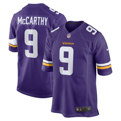 Nike J.J. McCarthy Minnesota Vikings Player Game Jersey Purple