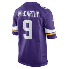 Nike J.J. McCarthy Minnesota Vikings Player Game Jersey Purple