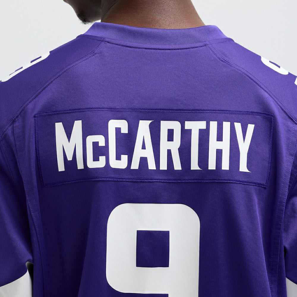 Nike J.J. McCarthy Minnesota Vikings Player Game Jersey Purple