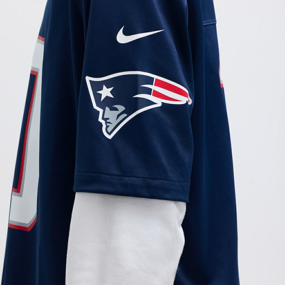 Nike Drake Maye New England Patriots Player Game Jersey Navy