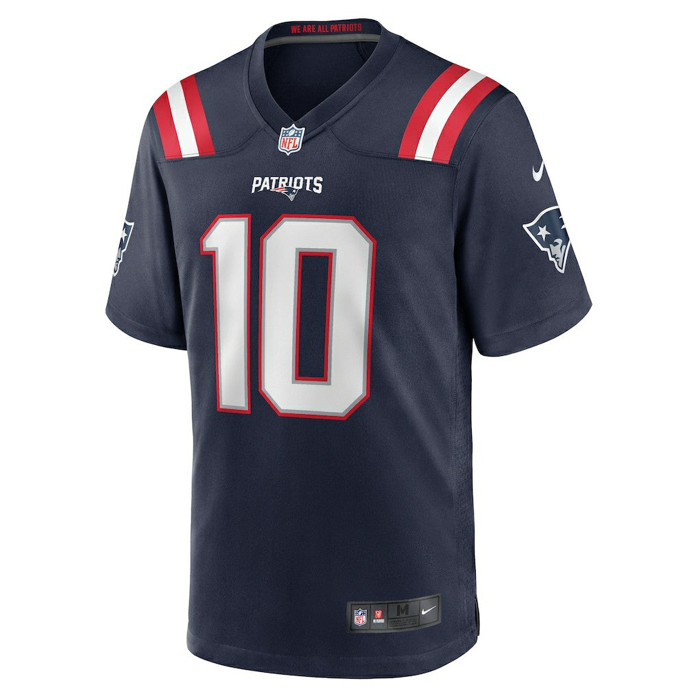 Nike Drake Maye New England Patriots Player Game Jersey Navy