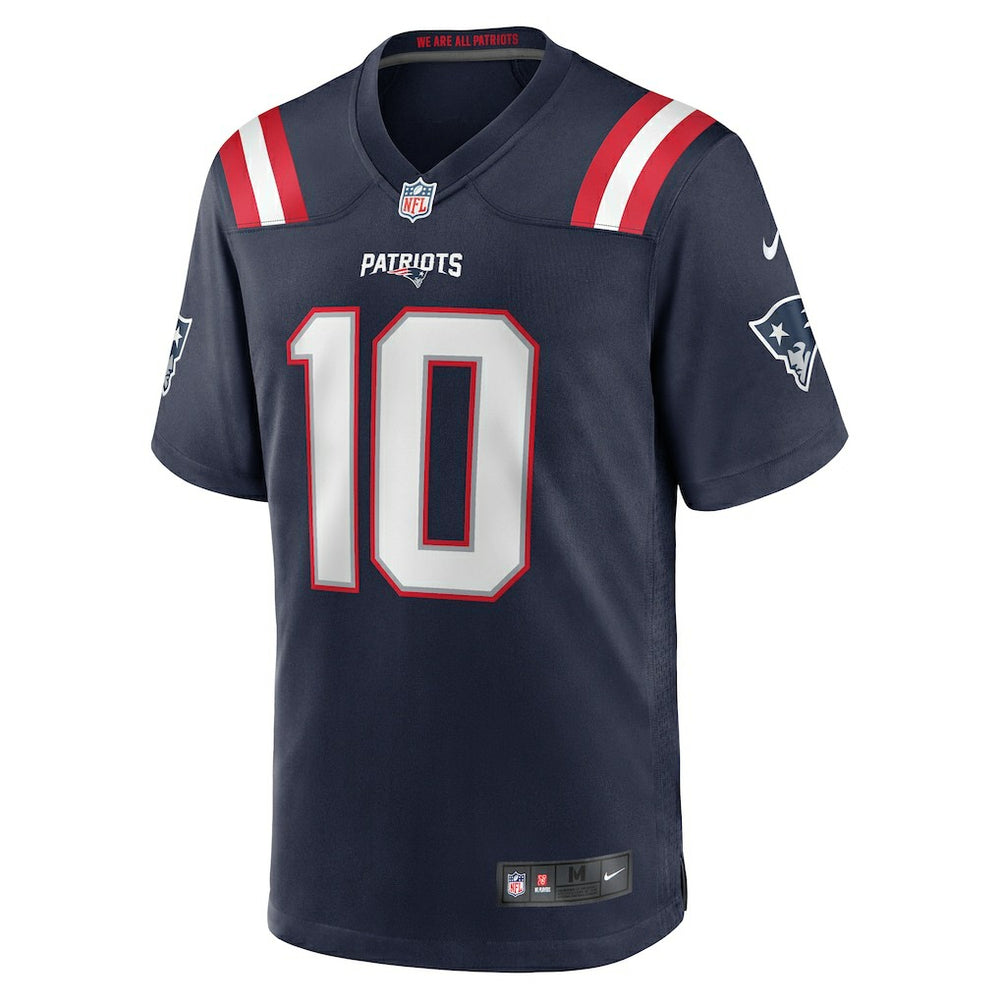 Nike Drake Maye New England Patriots Player Game Jersey Navy
