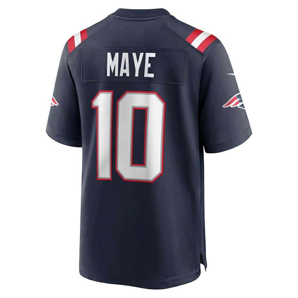 Nike Drake Maye New England Patriots Player Game Jersey Navy