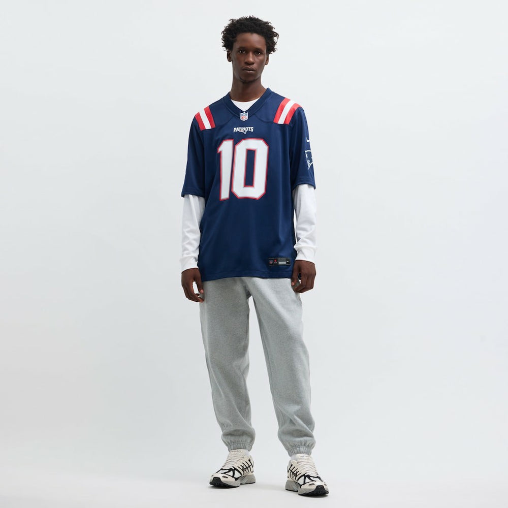 Nike Drake Maye New England Patriots Player Game Jersey Navy