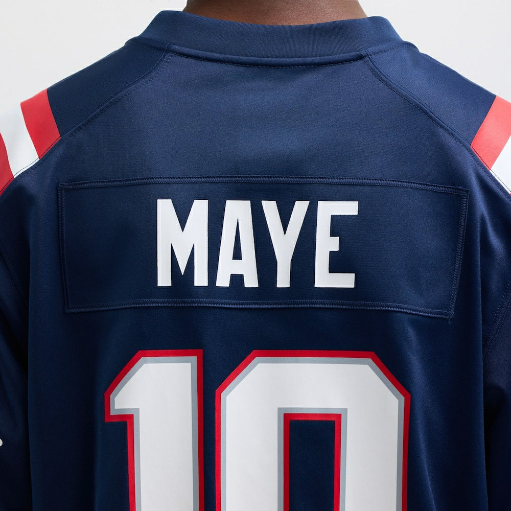 Nike Drake Maye New England Patriots Player Game Jersey Navy