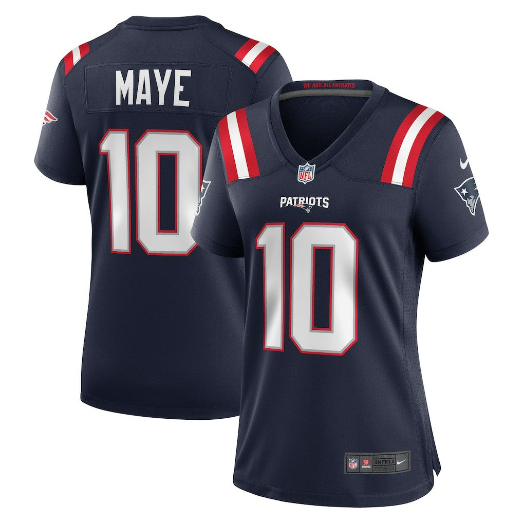 Nike Drake Maye New England Patriots Women's Player Game Jersey Navy