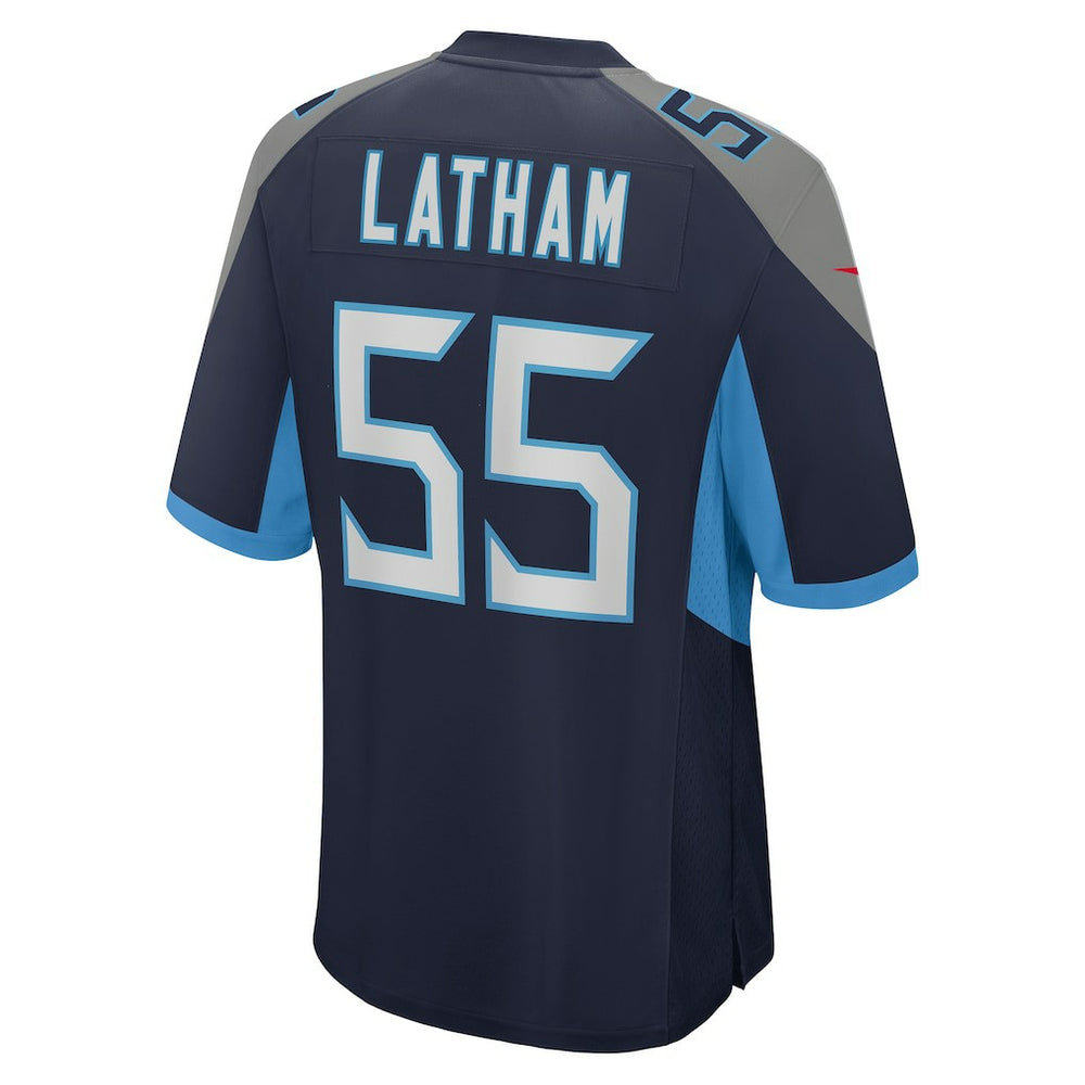 Nike JC Latham Tennessee Titans Player Game Jersey Navy
