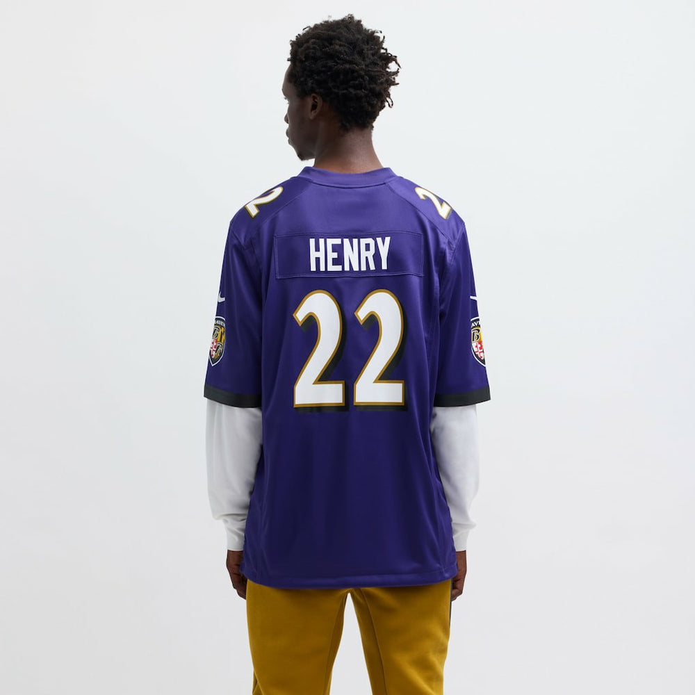 Nike Derrick Henry Baltimore Ravens Game Player Jersey Purple