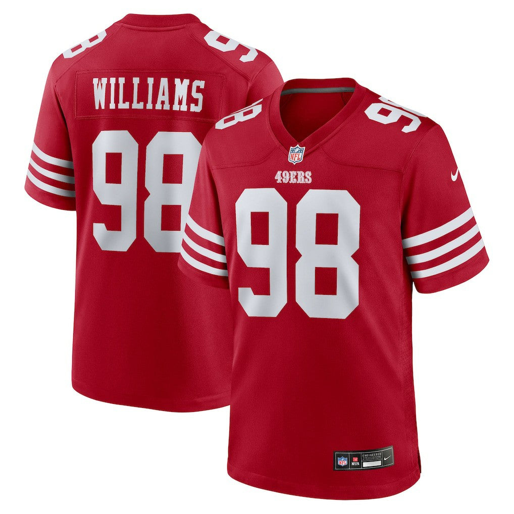 Nike Mykel Williams San Francisco 49ers 2025 NFL Draft First Round Pick Game Jersey Scarlet