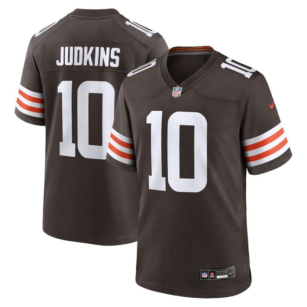 Nike Quinshon Judkins Cleveland Browns 2025 NFL Draft Game Jersey Brown