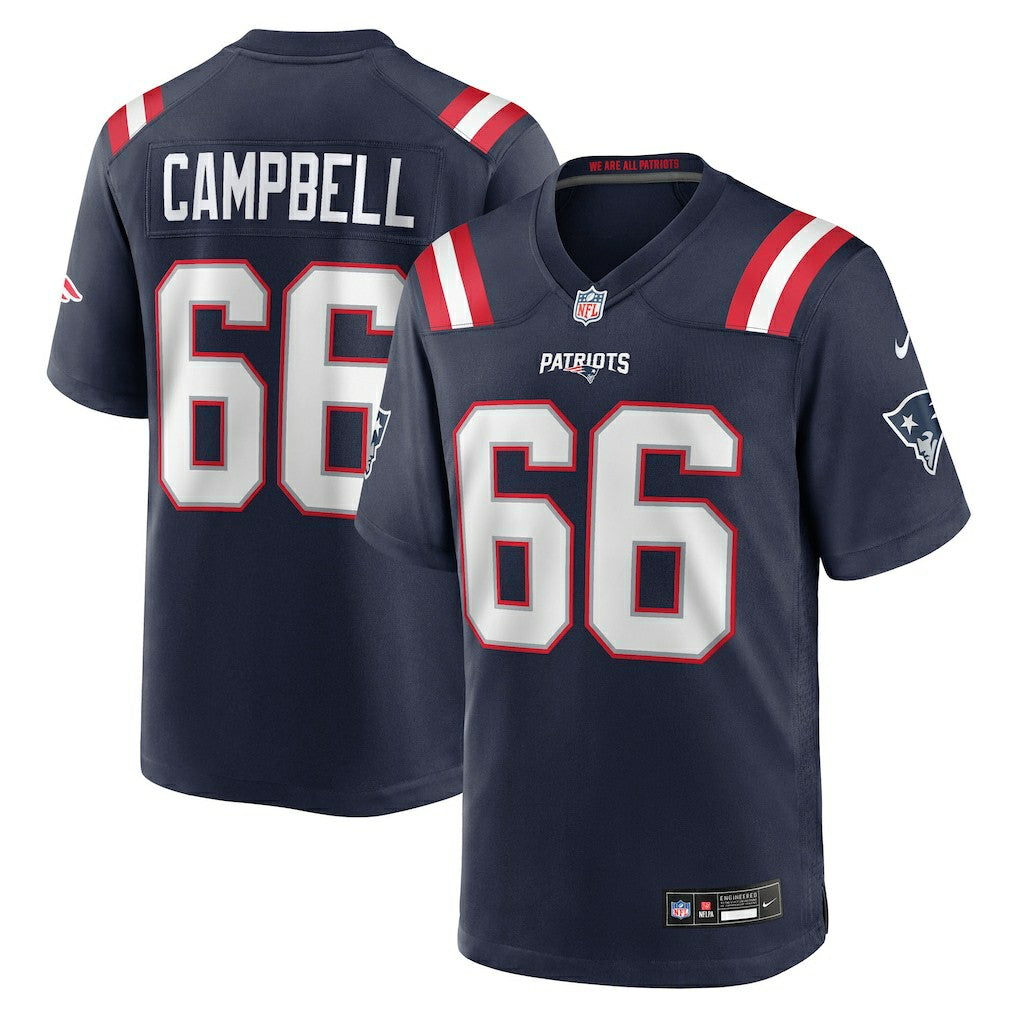 Nike Will Campbell New England Patriots 2025 NFL Draft First Round Pick Game Jersey Navy