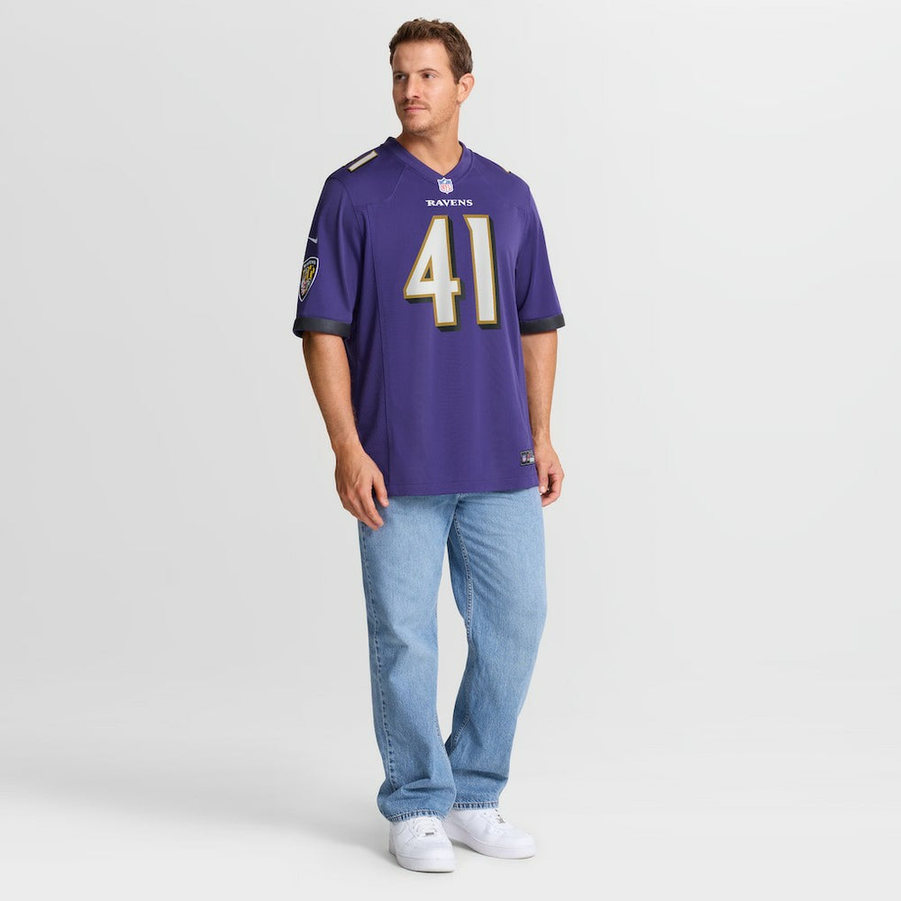 Nike Dre'Mont Jones Baltimore Ravens Team Game Jersey Purple