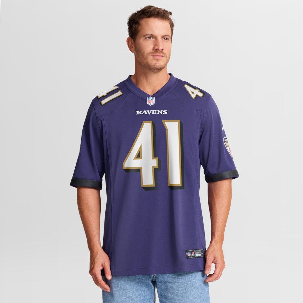 Nike Dre'Mont Jones Baltimore Ravens Team Game Jersey Purple