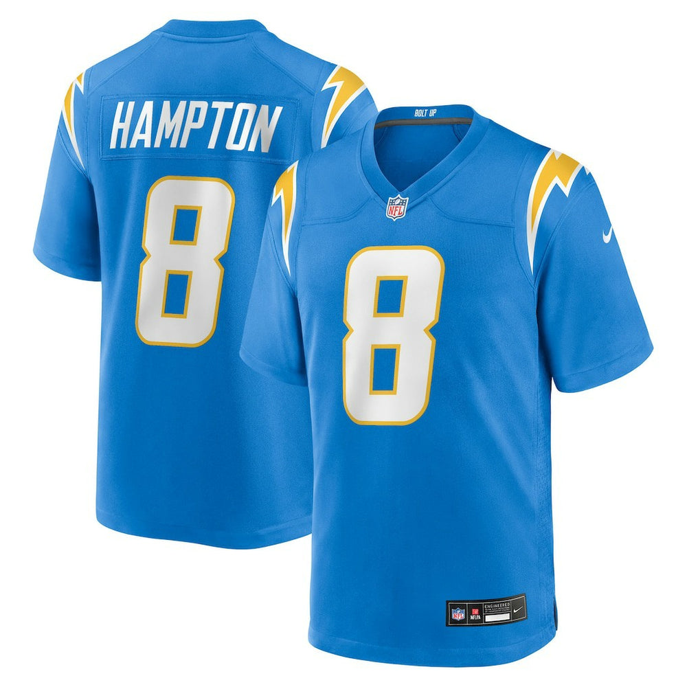Nike Omarion Hampton Los Angeles Chargers 2025 NFL Draft First Round Pick Game Jersey Powder Blue