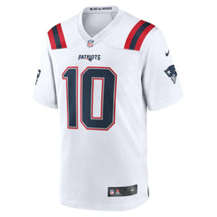 Nike Drake Maye New England Patriots Player Game Jersey White