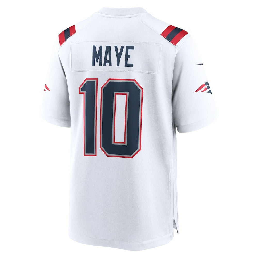 Nike Drake Maye New England Patriots Player Game Jersey White