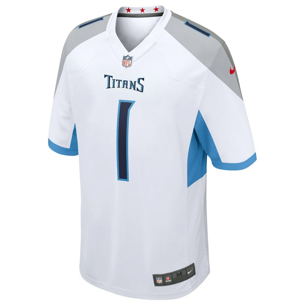 Nike Cameron Ward Tennessee Titans 2025 NFL Draft First Round Pick Game Jersey White