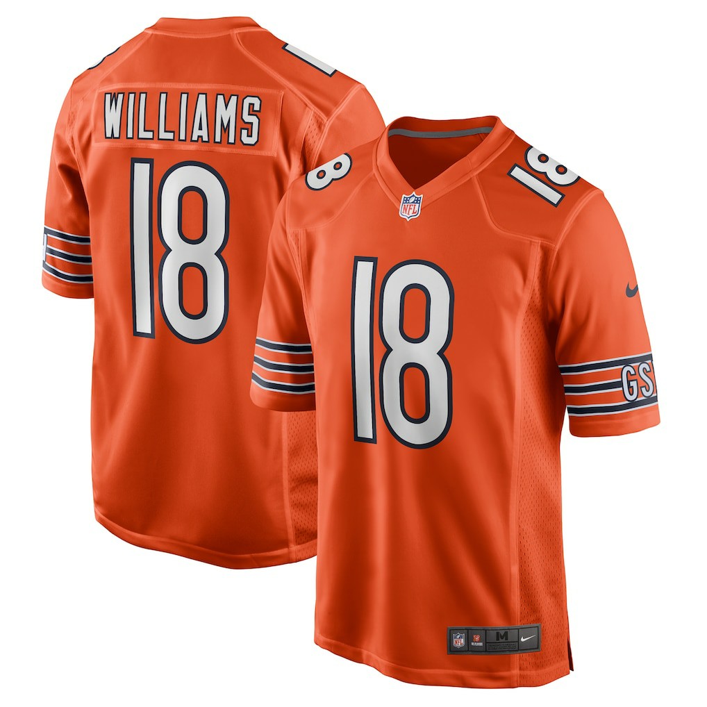 Nike Caleb Williams Chicago Bears Alternate Player Game Jersey Orange