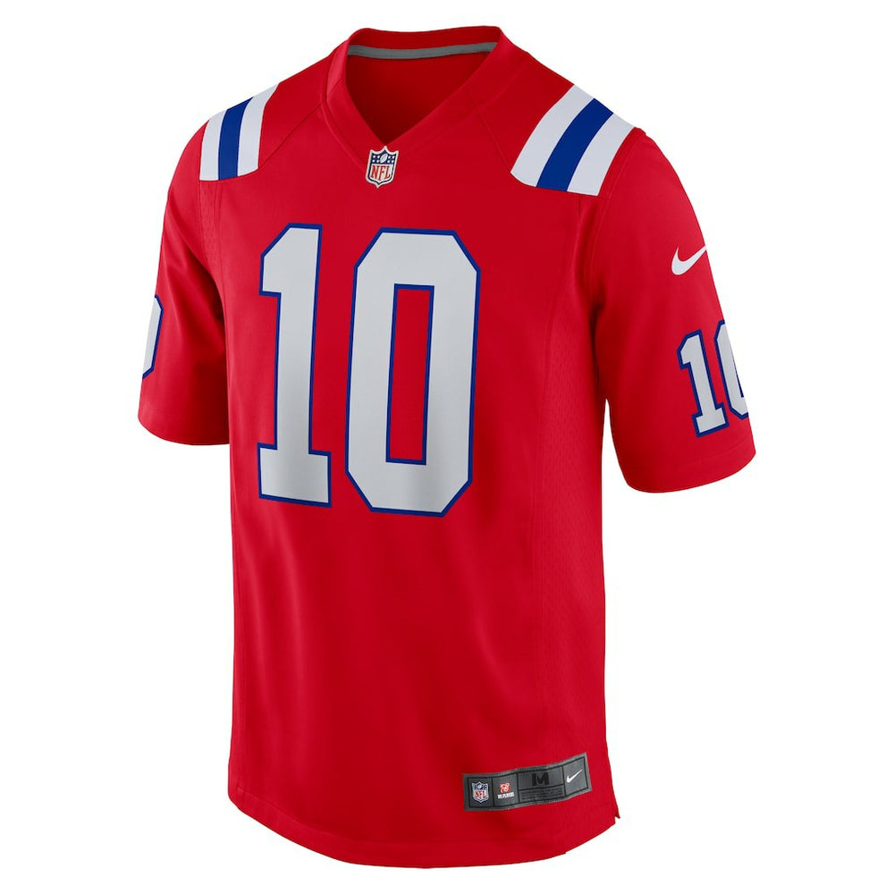 Nike Drake Maye New England Patriots Player Game Jersey Red