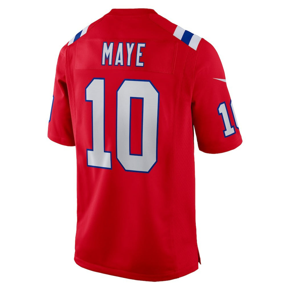 Nike Drake Maye New England Patriots Player Game Jersey Red