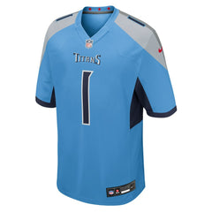 Nike Cameron Ward Tennessee Titans 2025 NFL Draft First Round Pick Game Jersey Light Blue