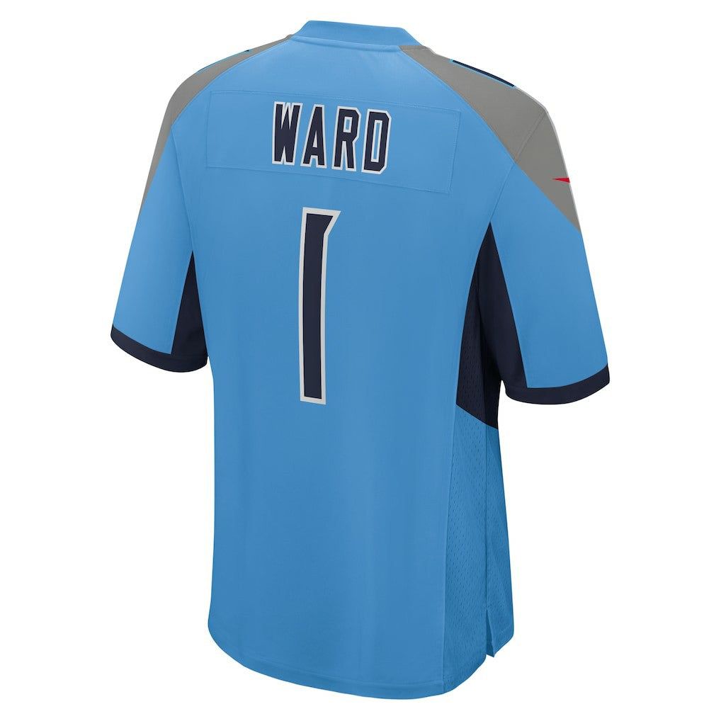 Nike Cameron Ward Tennessee Titans 2025 NFL Draft First Round Pick Game Jersey Light Blue