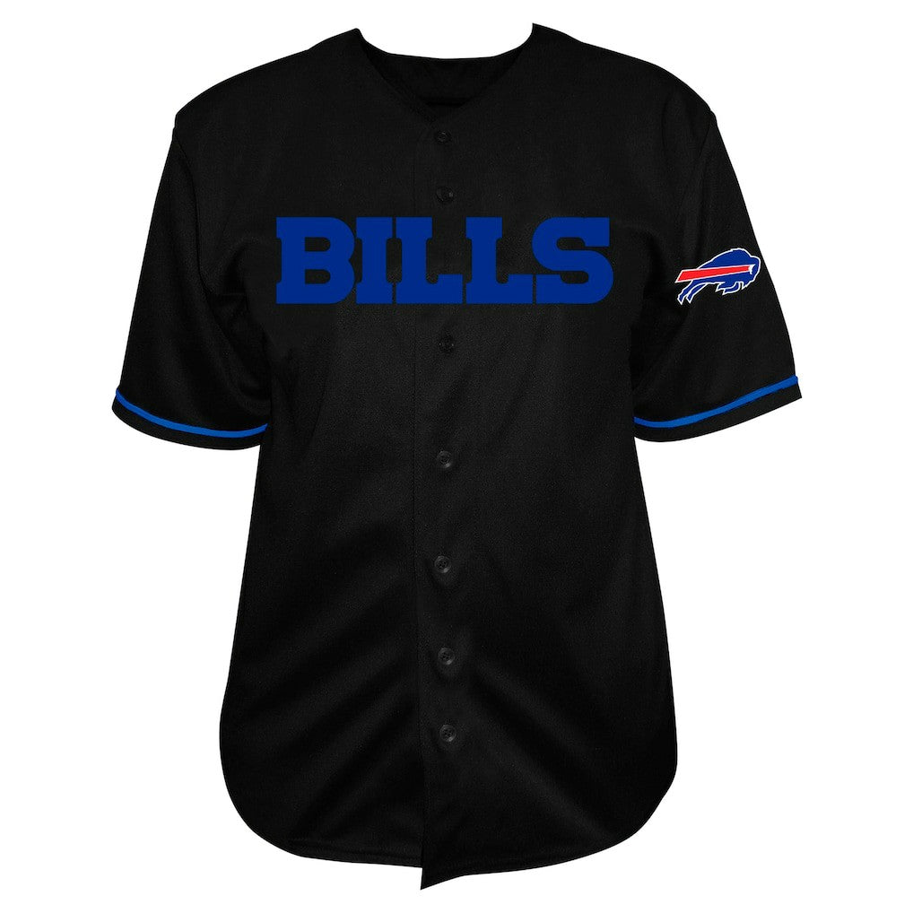 Fanatics Josh Allen Buffalo Bills Big & Tall Baseball Button-Up Shirt Black