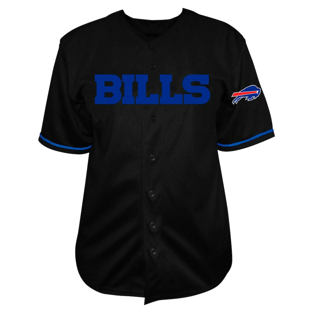 Fanatics Josh Allen Buffalo Bills Big & Tall Baseball Button-Up Shirt Black