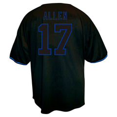 Fanatics Josh Allen Buffalo Bills Big & Tall Baseball Button-Up Shirt Black