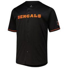 Fanatics Joe Burrow Cincinnati Bengals Big & Tall Baseball Button-Up Shirt Black